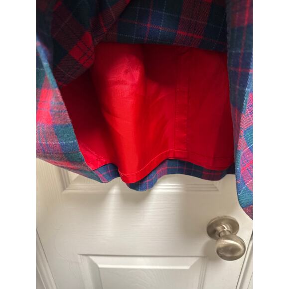 Vintage Pendleton Plaid Tartan Pure Virgin Wool A Line Holiday Size Large - Picture 4 of 10